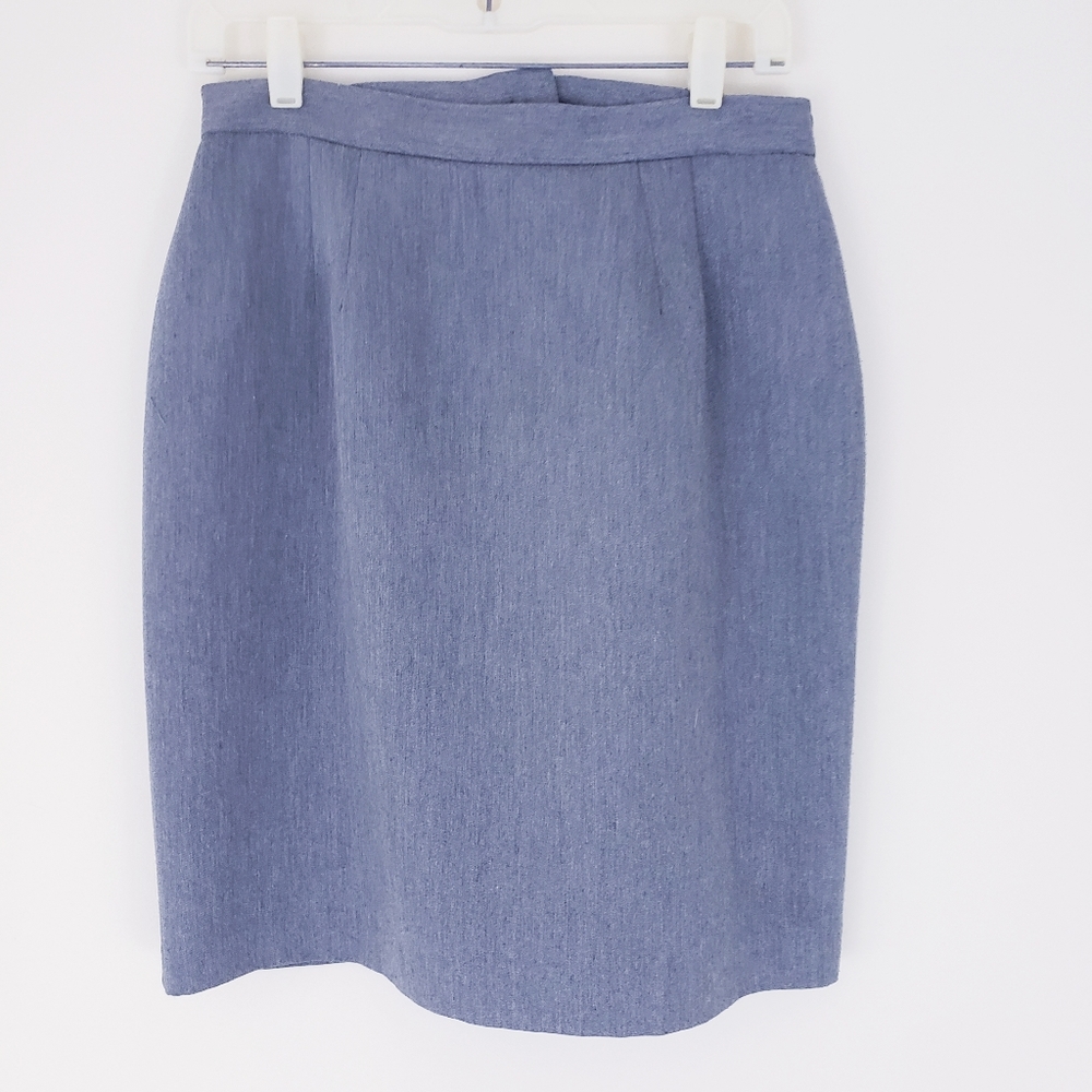 Gray Pencil Skirt Dress Skirt 10 Petite Work Career Laura Scott Size 10P